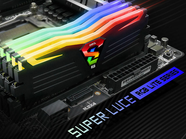 RAM GEIL SUPER LUCE BLACK RGB DDR4 8GB bus 3200